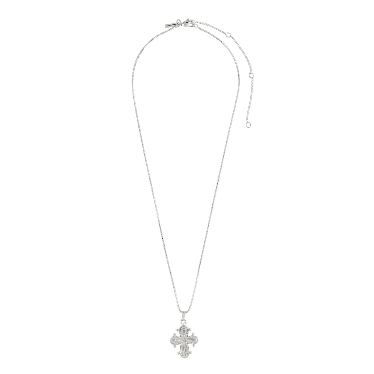 DAGMAR pendant necklace, silver-plated, featuring a classic cross design on a delicate chain, inspired by Denmark's historic Dagmar Cross.