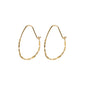 OLENA earrings gold-plated, featuring hammered half-hoops with a delicate clasp, offering a rustic yet trendy style for confident, fashion-forward individuals.
