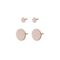 JACY recycled earrings set rosegold-plated