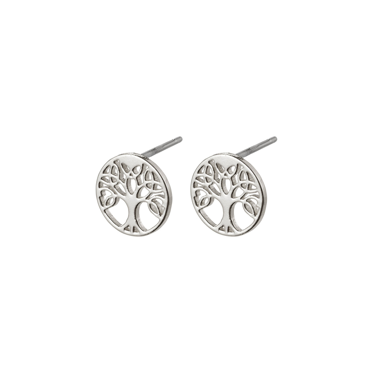GEORGINA earstuds, silver-plated, featuring a Tree of Life design, symbolizing strength and growth. Delicate and stylish, perfect for everyday wear.