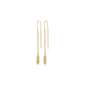 NINA recycled feather chain earrings gold-plated