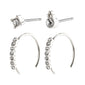 KALI crystal earrings silver-plated