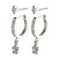 SYLVIA crystal earrings silver-plated