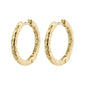 ELANOR rustic texture hoop earrings gold-plated