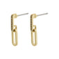 ELISE recycled oval link crystal earrings gold-plated