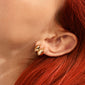 EDWINA chunky huggie hoop earrings gold-plated