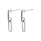 ELISE recycled oval link crystal earrings silver-plated