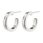 EFIA huggie hoop earrings silver-plated