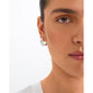 ELARA organic shaped hoop earrings silver-plated