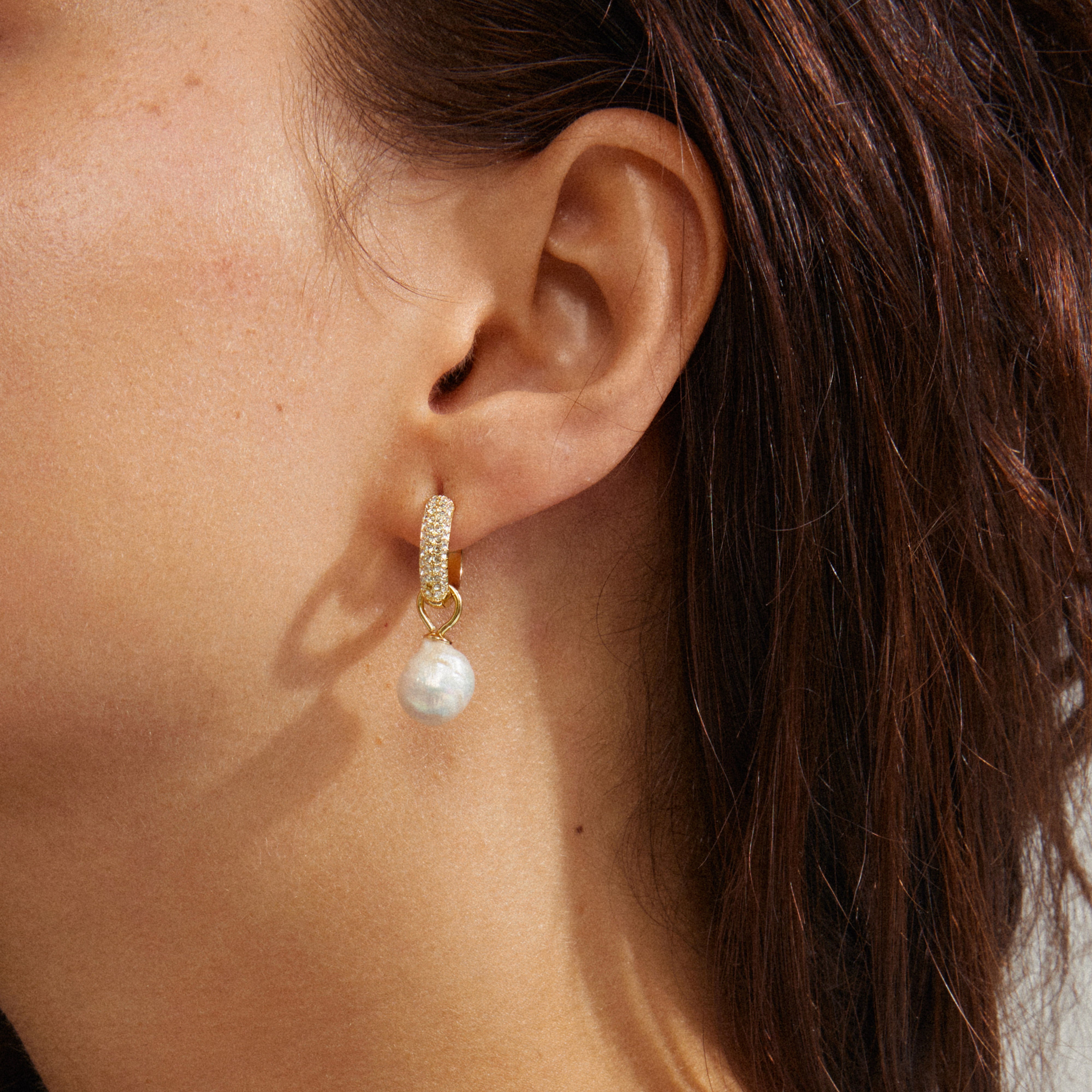 EDELE pearl earrings gold-plated