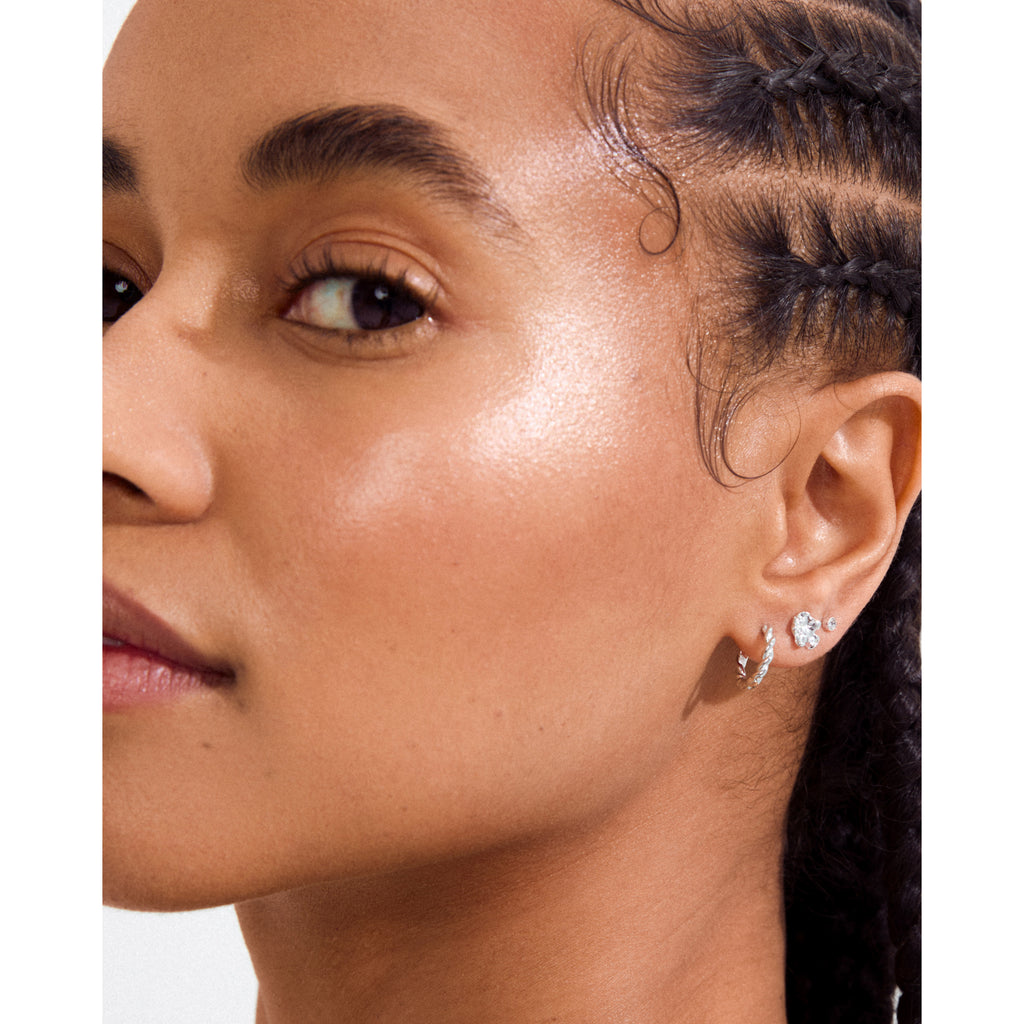EMANUELLE Ohrringe 3-in-1-Set, versilbert