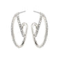 ETTY crystal earrings, silver-plated with diamonds, featuring elegant, timeless design and sparkling Preciosa crystals, perfect for glam events and trendsetters.