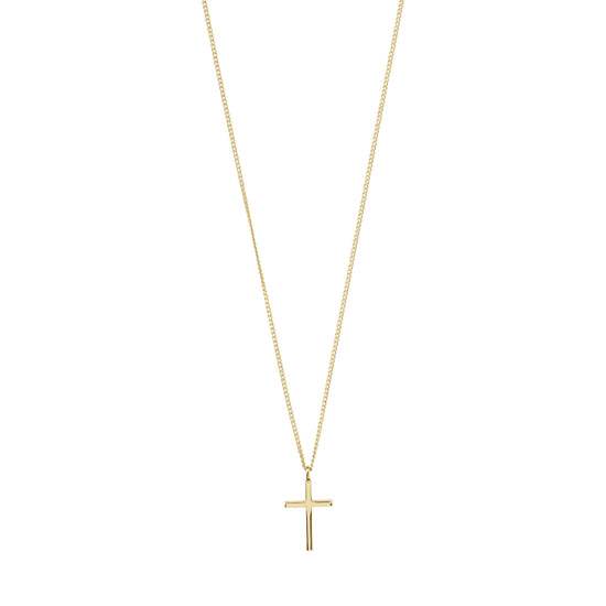 DAISY recycled cross pendant necklace gold-plated