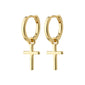 DAISY recycled cross hoops gold-plated