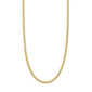 DOMINIQUE necklace gold-plated, featuring a sleek square snake chain design, offers a timeless, shiny finish with a 45 cm length and 12 cm extension.