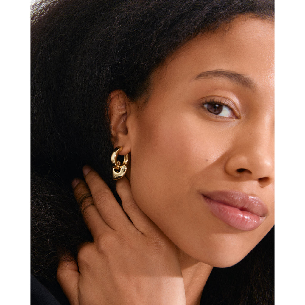 IOKASTE chunky hoops guldbelagt