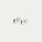 IOKASTE chunky hoops silver-plated earrings featuring wide shiny hoops with removable heart pendants and an easy click lock. Made from 99% recycled materials.
