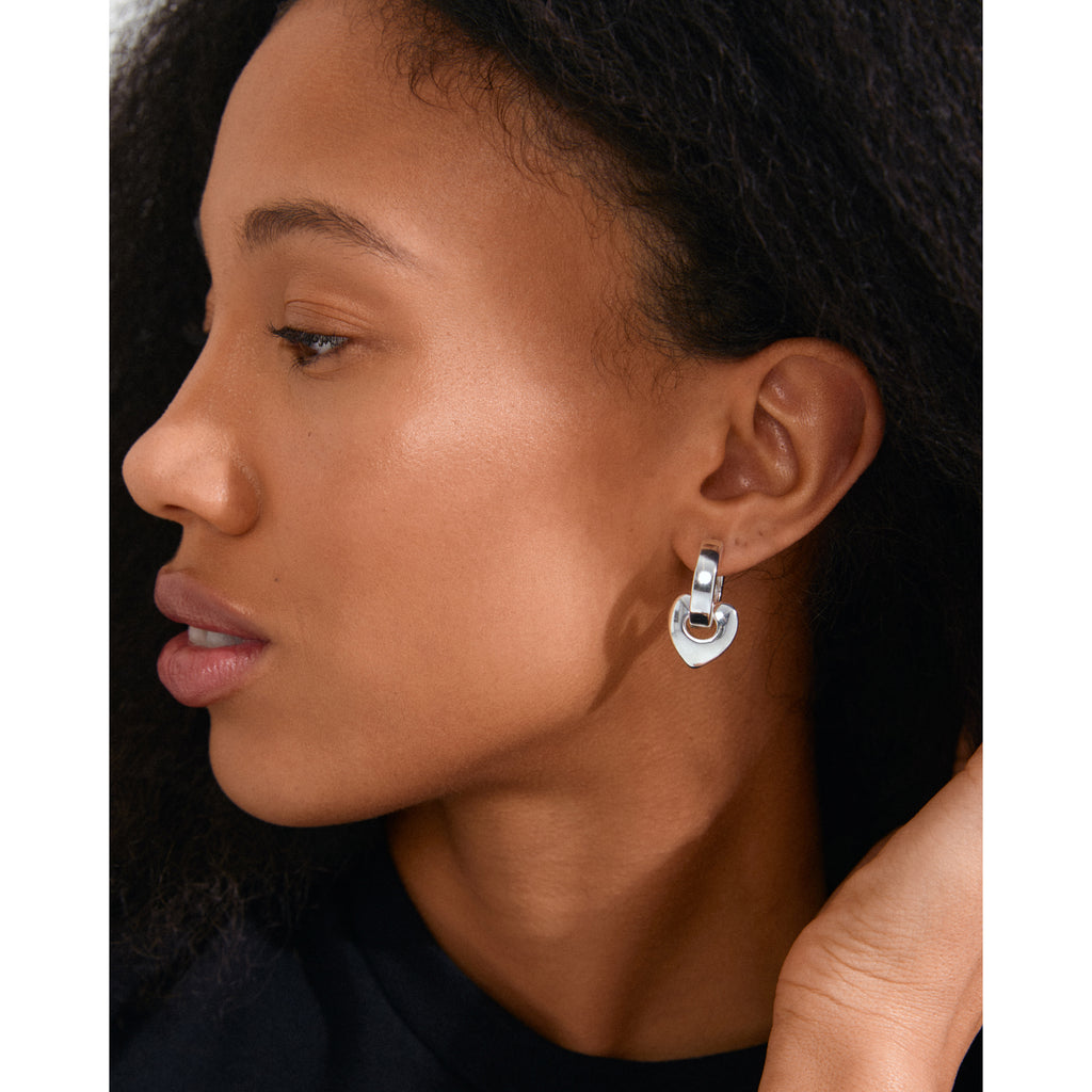 IOKASTE chunky hoops silverpläterade