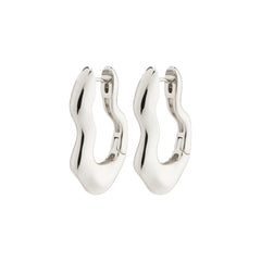 LOULIA wavy hoops sølvbelagt