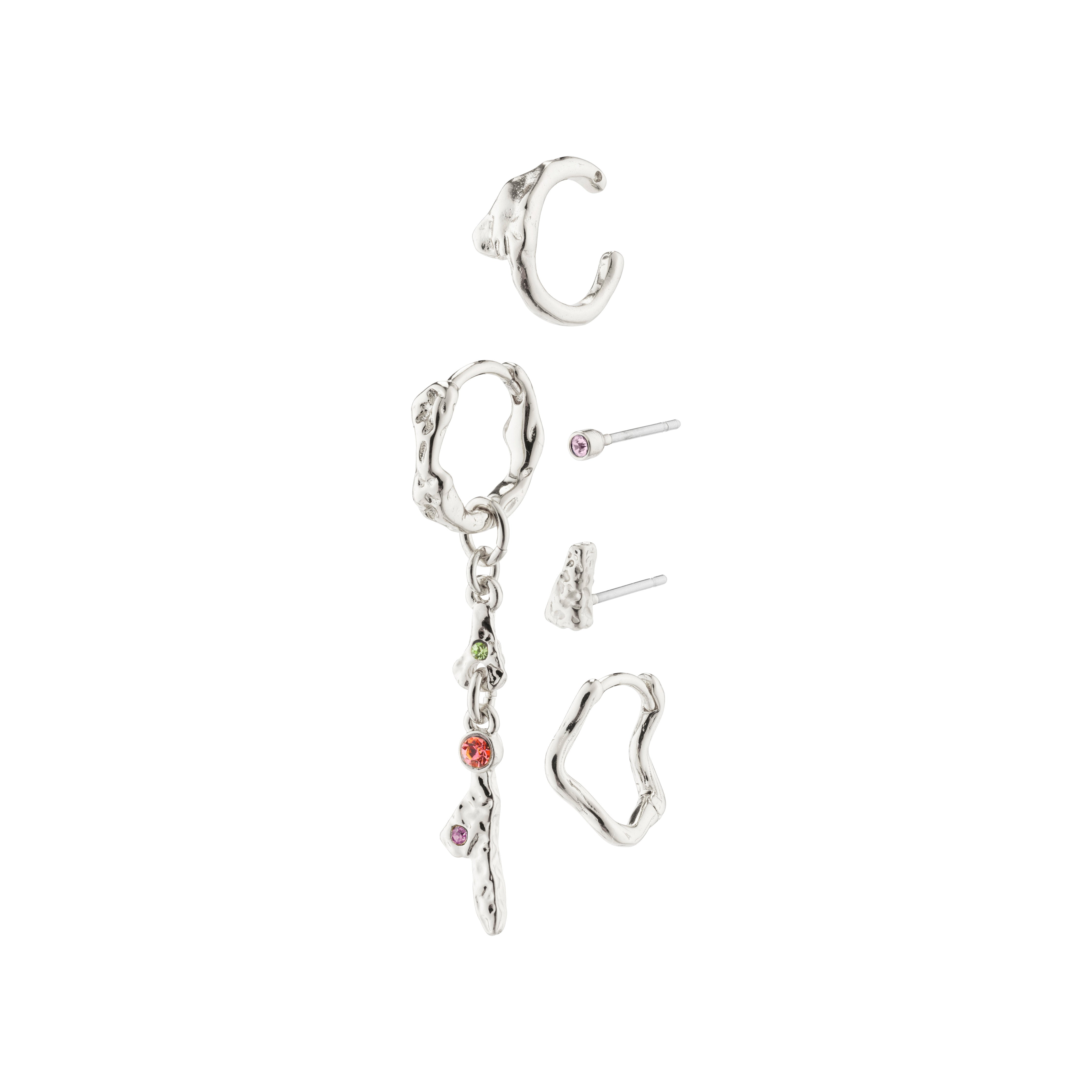 IRENE hoops & cuffs 5-i-1-set silverpläterade