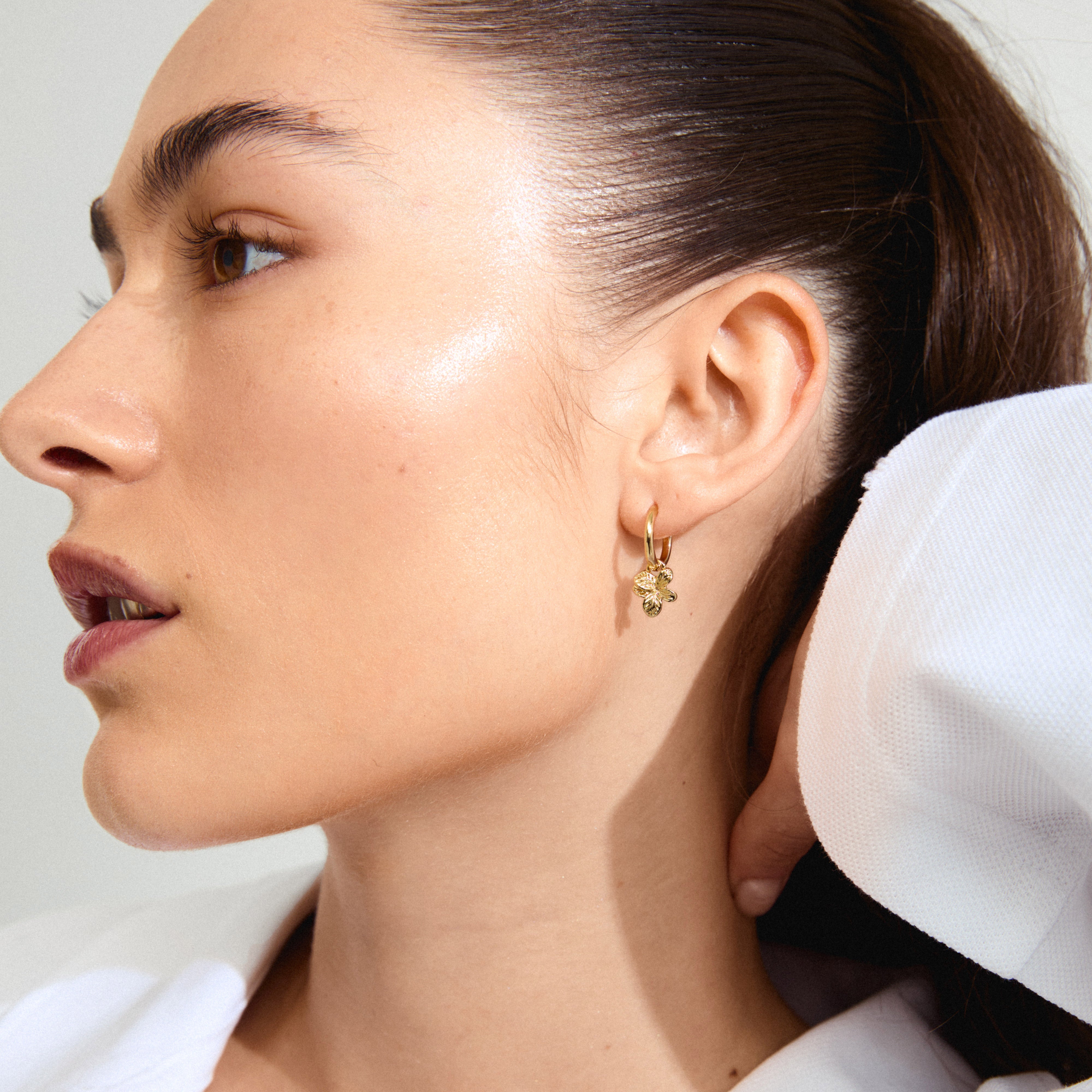 CHARMAINE hoop earrings gold-plated – Pilgrim