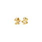 AIKO earring gold-plated: Abstract wavy design, resembling molten metal, offering a modern, bold twist on classic hoops with secure click locks for everyday elegance.
