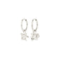 TIMBER earrings silver-plated with bear-shaped charms hanging from small hoops, offering a versatile style with removable pendants for a nature-inspired, fresh spring look.