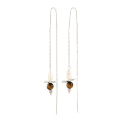 SEQUOIA chain earrings silver-plated