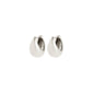 BRAXTYN earrings silver-plated; small, chunky sterling-silver huggie hoops with a polished finish, offering a retro, fashion-forward look made from 99% recycled material.