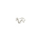 AIKO ring silver-plated, featuring a minimalist open-band with a sculptural, wavy design, adjustable for a comfortable fit, perfect for a stylish, modern look.