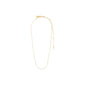 JANNI necklace gold-plated with a single strand of white pearls, adjustable gold chain, and tiny pearl drop, embodying Pilgrim's blend of timeless and trendy style.