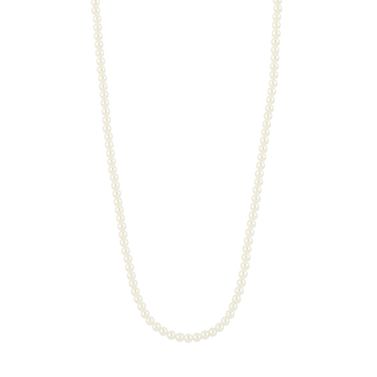 JANNI necklace gold-plated features round pearl-like beads with an adjustable extension chain, offering a chic, versatile accessory for layering with other jewelry.