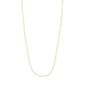 JANNI necklace gold-plated features round pearl-like beads with an adjustable extension chain, offering a chic, versatile accessory for layering with other jewelry.