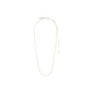 JANNI necklace silver-plated features small white pearls with a silver spring-ring clasp and adjustable chain, offering a chic, versatile style for layering.