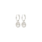 JUANNA silver-plated huggie earrings with Tree of Life charms, offering a versatile, symbolic design with removable pendants for a personalized, stylish look.