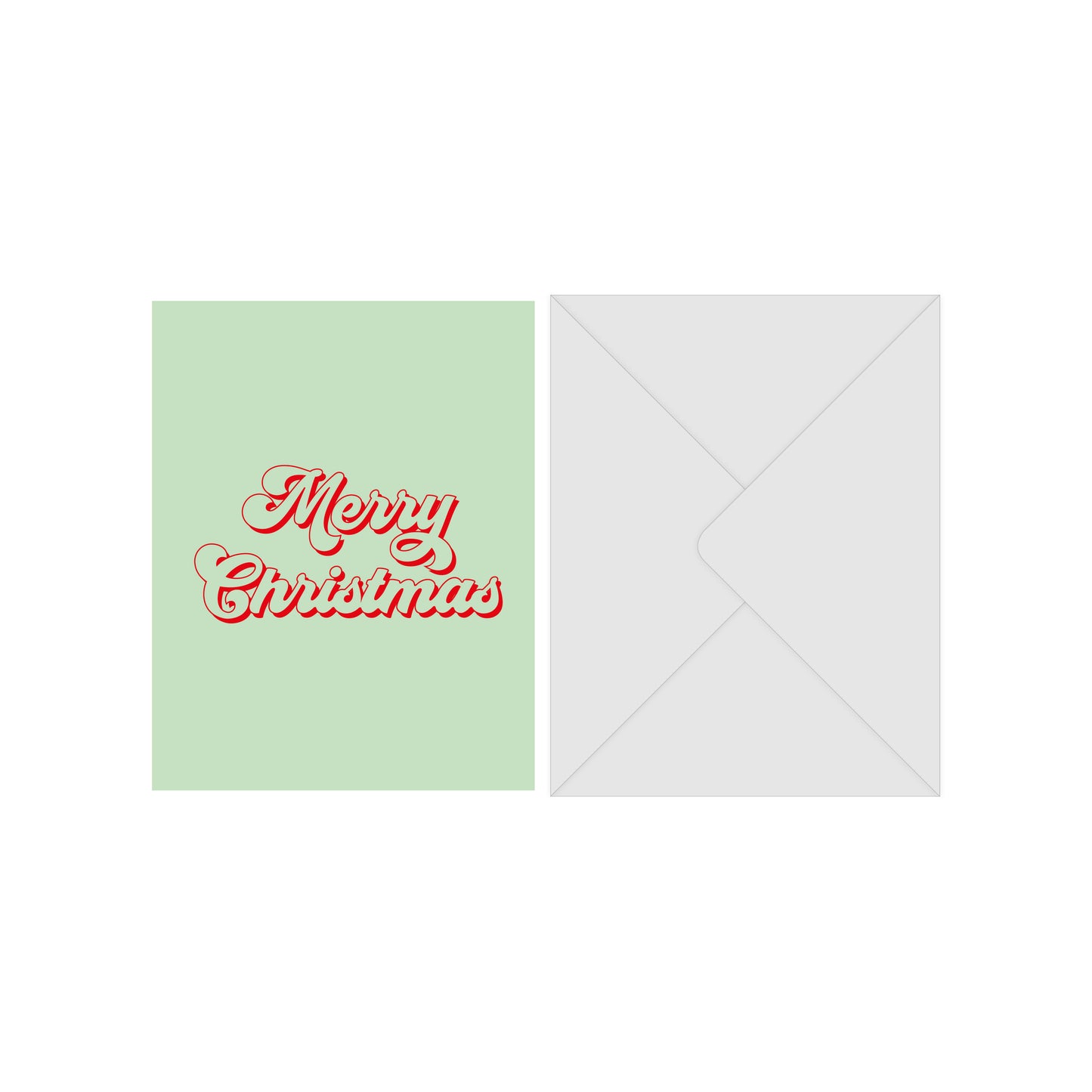 Greeting card, "Merry Christmas" with envelope