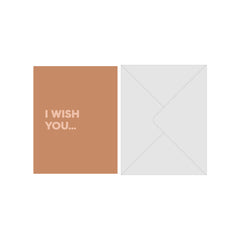 Greeting card, "I wish you..." with envelope