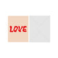 Grußkarte, "Love" mit Umschlag