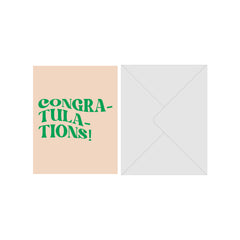 Greeting card, "Congratulations" with envelope
