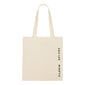 Fashion canvas tote-bag in off-white organic cotton, featuring wherever you go print. Spacious with a long strap for comfortable carrying.