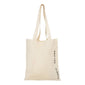 Pilgrim's Fashion canvas tote-bag in off-white, featuring wherever you go print, offers a minimalist design with a spacious interior and long strap for everyday use.
