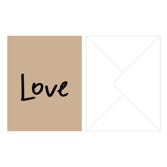 Greeting card, "Love" with envelope