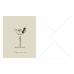 Greeting card, "Let's Celebrate" with envelope