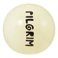 Off-white beach ball, 50 cm, featuring a black Pilgrim logo, ideal for beach or pool fun, embodying playful summer vibes and Scandinavian style.