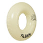 Offwhite swim ring, 120 cm, featuring a sleek black Pilgrim logo, perfect for lounging poolside or at the beach, embodying Scandinavian style and summer vibes.