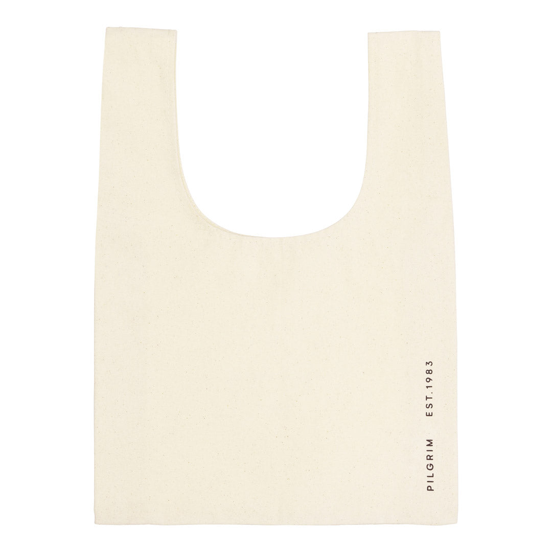 Small Fashion canvas tote-bag, off-white, with black wherever you go print, featuring broad woven straps for a stylish, minimalist look. Ideal for daily essentials.