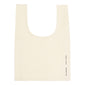Small Fashion canvas tote-bag, off-white, with black wherever you go print, featuring broad woven straps for a stylish, minimalist look. Ideal for daily essentials.