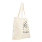 Large Fashion canvas tote-bag, off-white, with bold black signature print, perfect for yoga, weekend getaways, or daily use. Spacious and functional accessory.