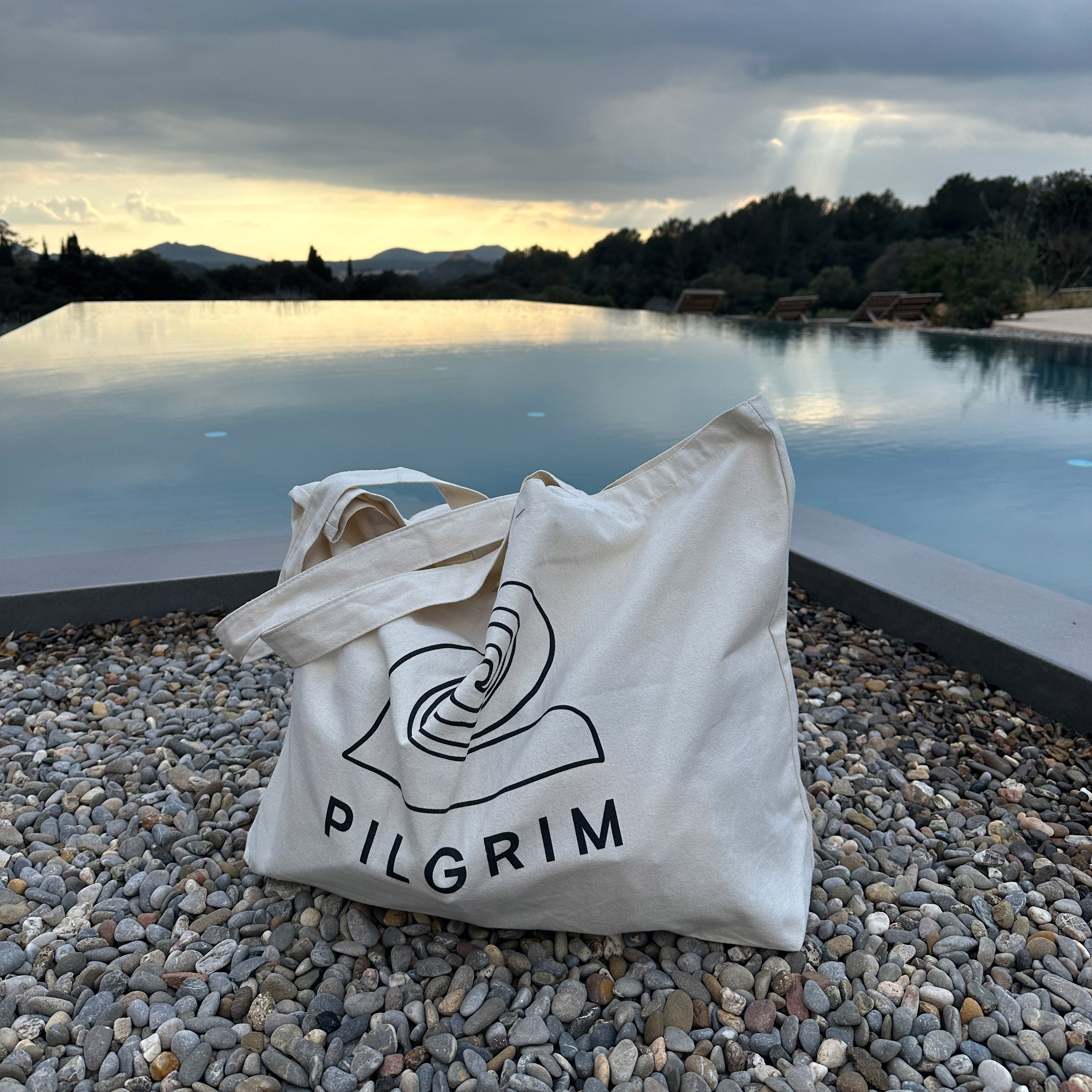 PILGRIM maxi canvas tote-bag, off-white
