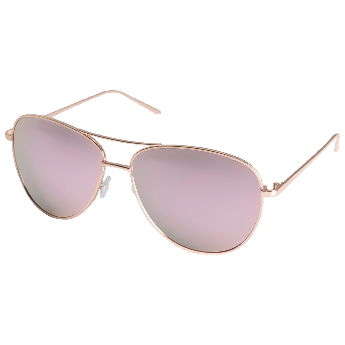 NANI pilot sunglasses with pink lenses and a rose gold frame, offering a unique and stylish 70s-inspired look, perfect for trendsetters.